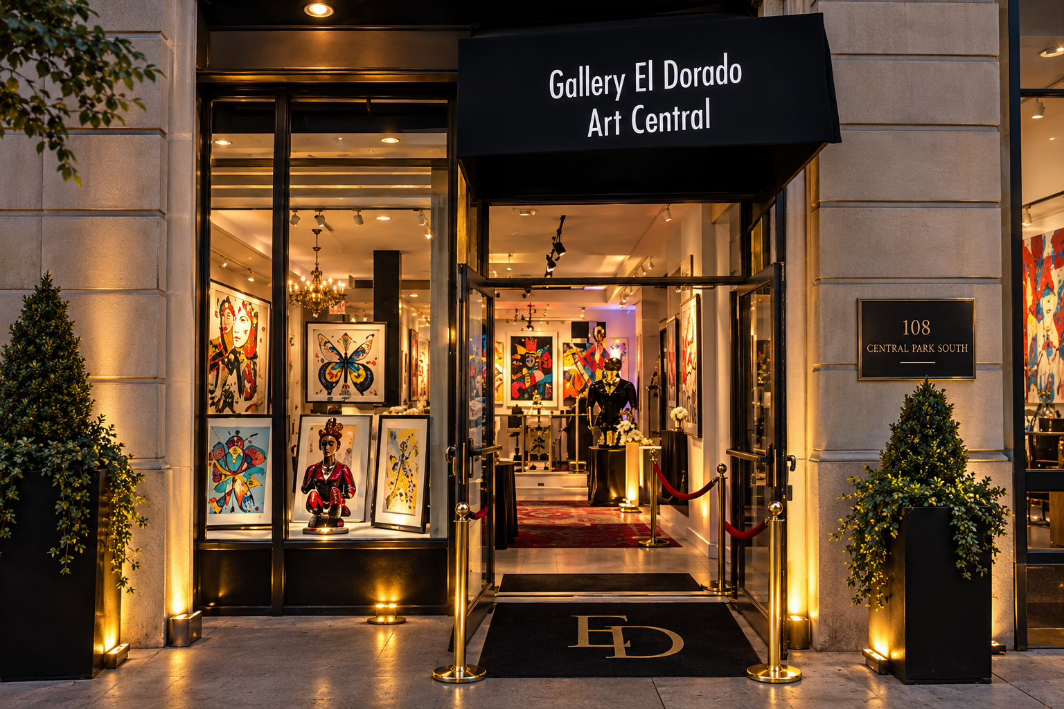Gallery entrance on Central Park South